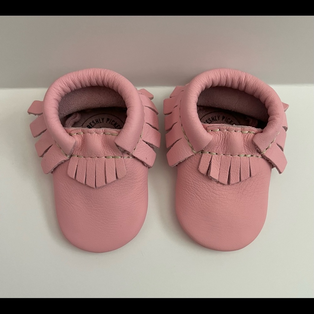 Freshly Picked Moccasins in pink for Babies